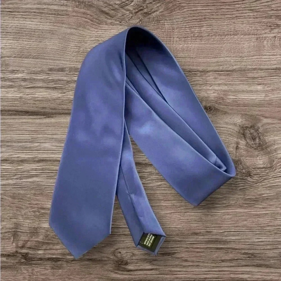 💟Men’s Blue Satin Neck Tie - Picture 1 of 12